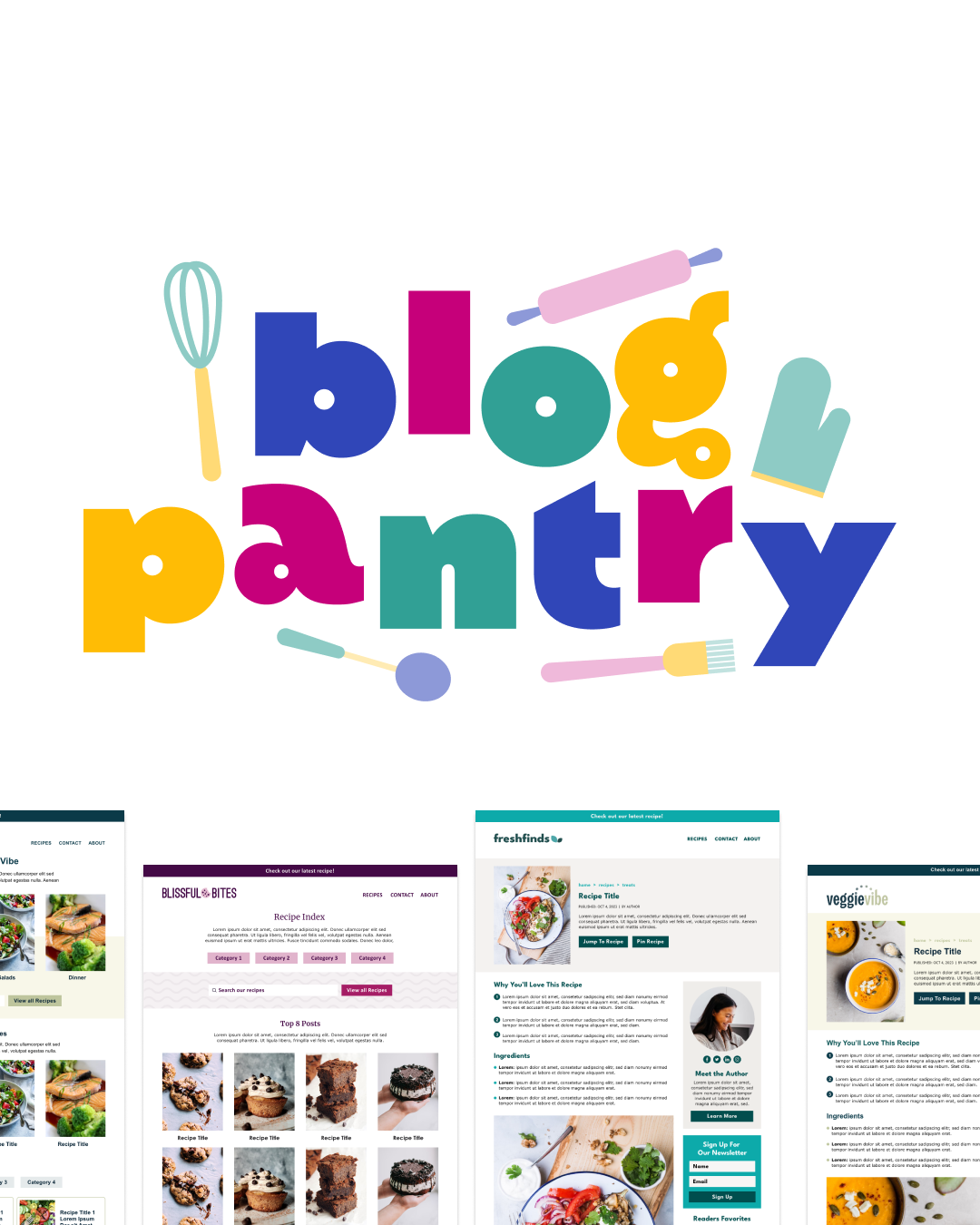 Blog Pantry theme previews